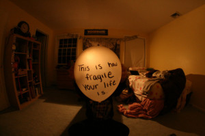 balloon, depressed, fragile, life, quote, truth