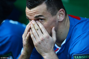 ... Lee McCulloch looks devastated after losing to Raith Rovers on Sunday