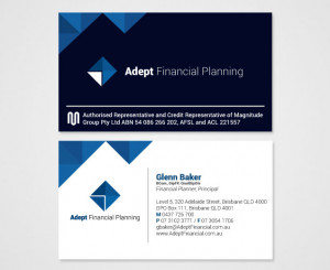 Adept Financial Planning Business Cards Designed by ONEOUT Creative