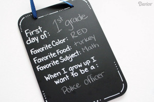 On the first day of school, or even the night before, grab your chalk ...