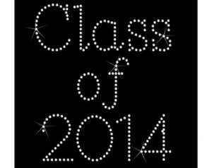 Rhinestone Bling Class of 2014 T Shirt for Seniors, Graduates, College ...