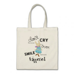 Kawaii Adorable Bunny Cartoon Inspirational Quote Tote Bag