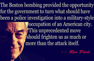 Ron Paul on the Boston bombing reaction