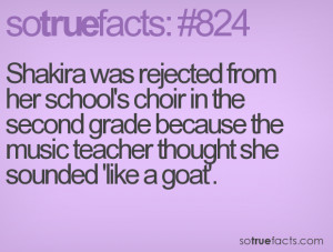 ... choir in the second grade because the music teacher thought she