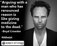 ... at us with a revision of Thomas Paine's famous atheist quote. More