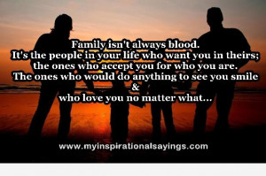 Family isn’t Always Blood