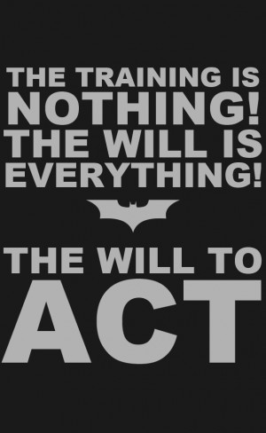 ... quote from batman begins, I find it to be a pretty good motivator. ( i