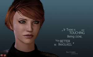... Wallpaper mass effect 3, kelly chambers, quote, look, character
