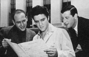 Jerry Leiber & Mike Stoller with Elvis Presley