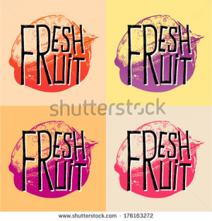 Fresh fruit karambola - quotes vector illustration set - stock vector