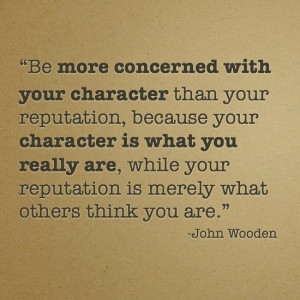 Be More Concerned With Your Character