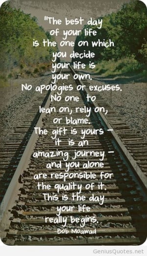 Life train railway quote image / Genius Quotes