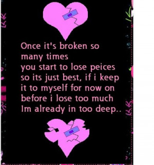 Once It's Broken So Many Times You Start To Lose Peices So Its Just ...