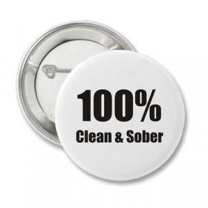 Home > Recovery Buttons > 100% Clean and Sober - Recovery Button