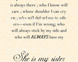 ... Wall A rt 8 x 10 - Sister Quote ... my bestfriend - Typography