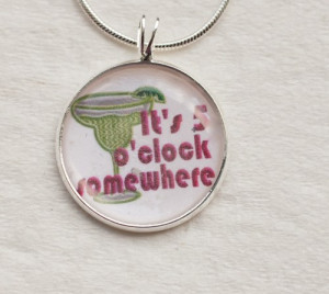 ... necklace--margarita,lime,party,five o'clock ,buffett,quote,song