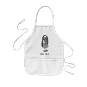 LITTLE CHEF: KID'S APRON: PENCIL DRAWING