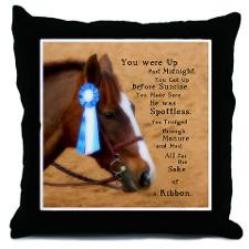 All For A Ribbon Horse Throw Pillow for