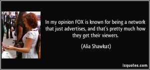 In my opinion FOX is known for being a network that just advertises ...