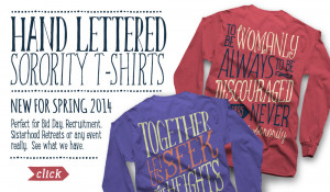 Hand Lettered Sorority T-shirts