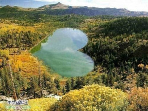 beautiful, heart, lake, landscape, love, mountains, trees