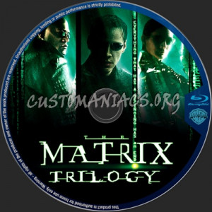 The Matrix Trilogy blu ray label