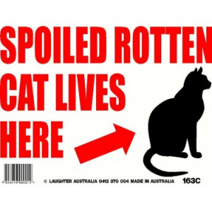 Home » Fun Signs » Fun Sign 163c - Spoiled Rotten Cat Lives Here