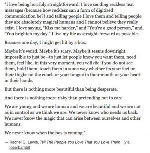 love being horribly straightforward.