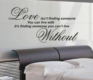 Love isn't finding wall art sticker quote - 4 sizes - Bedroom wall ...