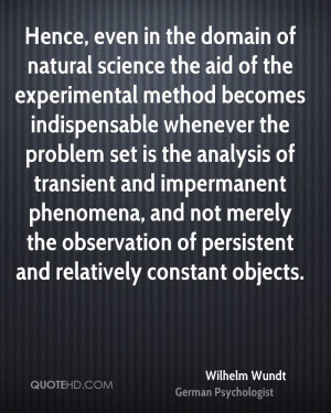 Wilhelm Wundt Science Quotes