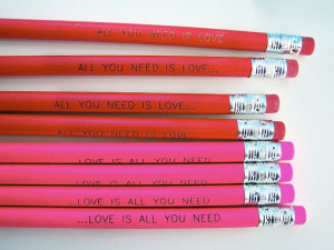 Love is All You Need Pencil 6 Pack Romantic and Fun by Earmark modern ...