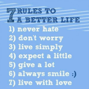 rules to a better life