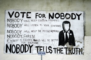 Funny photos funny vote for nobody sign politics
