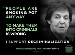 Paul McCartney says it's time to stop criminalizing people just ...