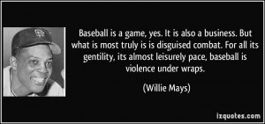 Baseball is a game, yes. It is also a business. But what is most truly ...
