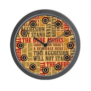 Abide Gifts > Abide Living Room > Big Lebowski Dude Quotes Wall Clock