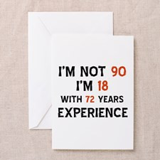 90 year old designs Greeting Card for