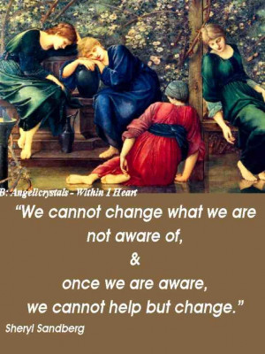 We cannot change what we are not aware of, & once we are aware, we ...