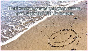 strand glimlach quote succes
