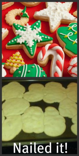 funny christmas cookie fail nailed it