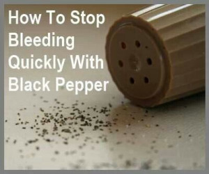 How to stop bleeding with black pepper