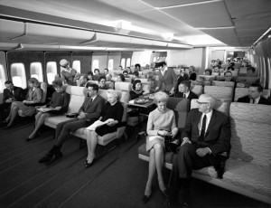 ... not, this was Economy Class seating on a Pan Am 747 in the late 1960's