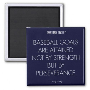 Baseball #Quote 8: Perseverance for Success #Magnet