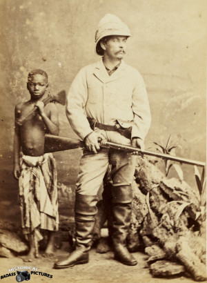 Victorian era safari hunter