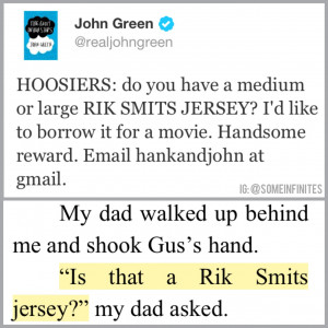 John Green Has Secured a Rik Smit Jersey for The Fault in Our Stars ...