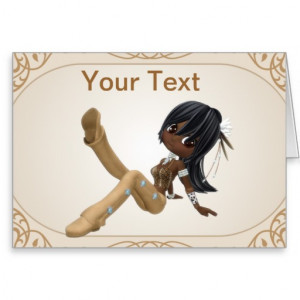 Cute African American Girl Greeting Card