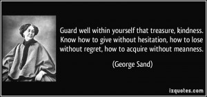 ... hesitation, how to lose without regret, how to acquire without