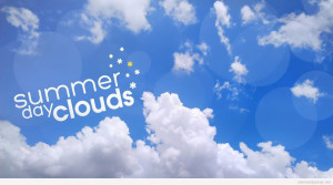 Summer day clouds wallpaper