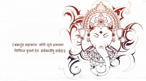 hindu god ganesha with quotes hd