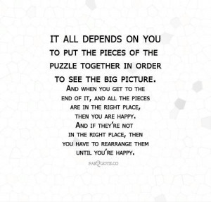 Pieces of the puzzle quote